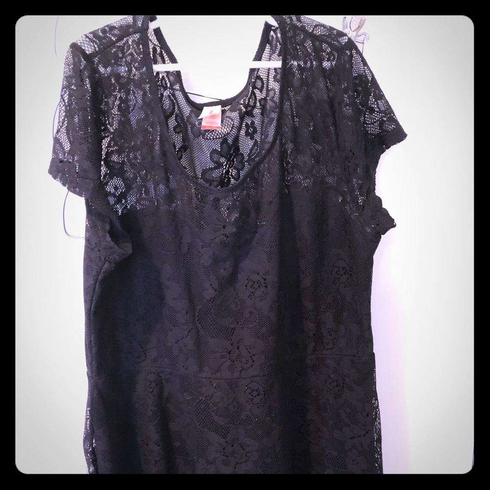 Little black dress with lace